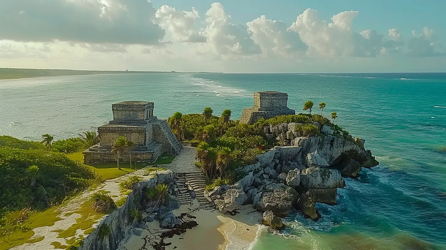 The Towering Temples of Tulum Overlooking the Caribbean